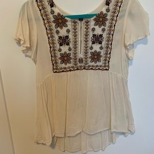 AE embroidered peasant top